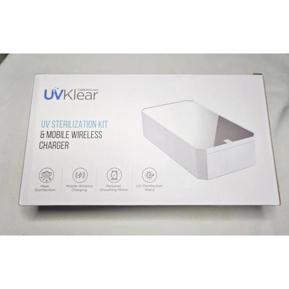 CarbonKlean UVKlear UV Sterilization Kit & Wireless Charger White 10W FastCharge
